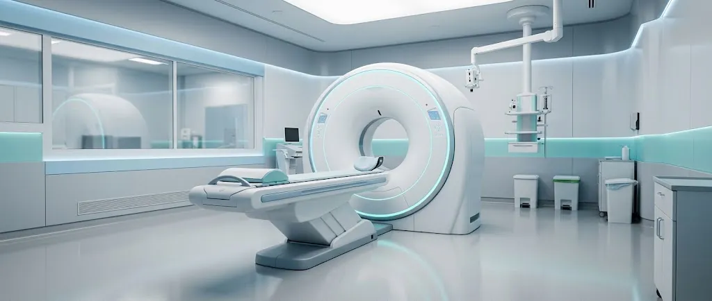 Imagem ilustrativa de uma sala de tomografia computadorizada